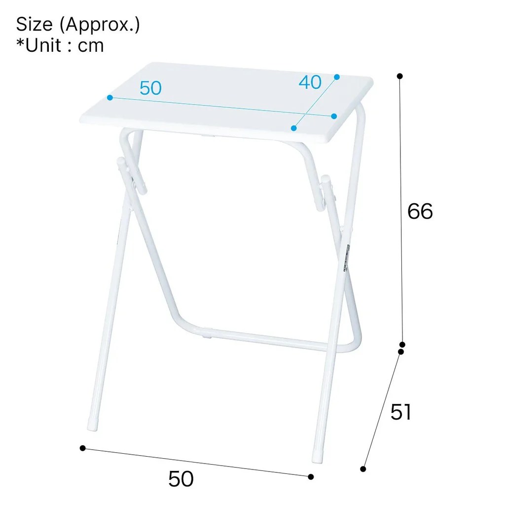 Fold-down side table for folding chairs