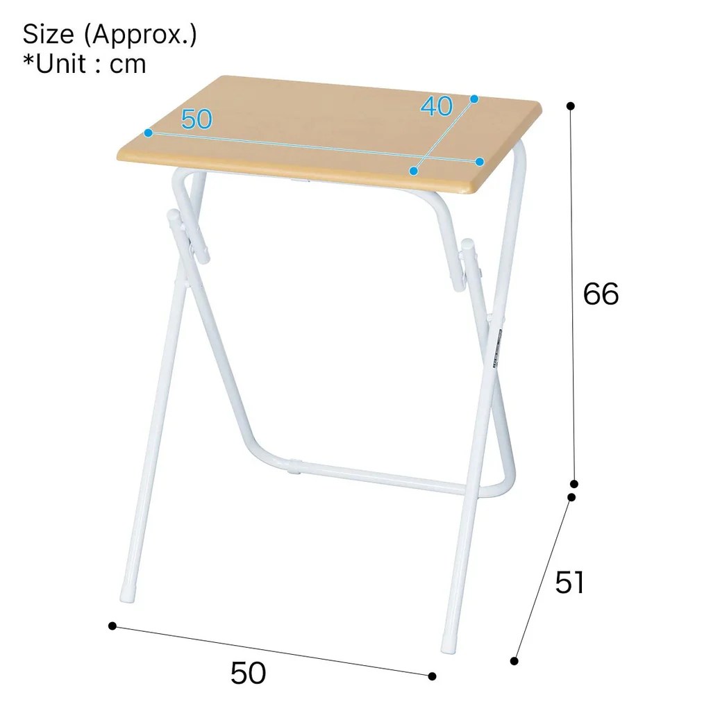 Fold-down side table for folding chairs