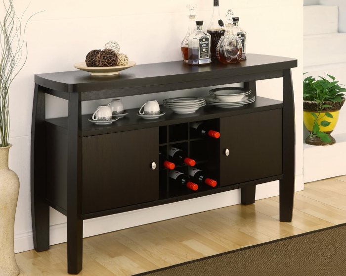 Sideboard with wine glass holder furniture