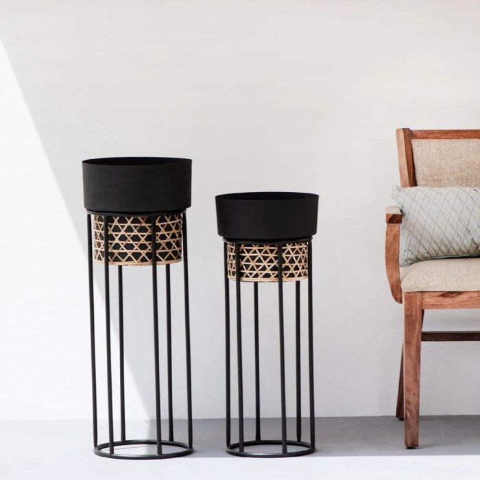 Modern Metal Plant Stand-black| Indoor/outdoor Plant Stand| Black ...