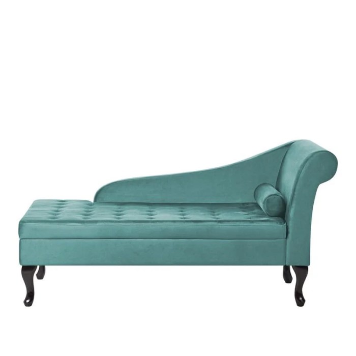 Trim Nailhead Velvet Chaise Lounge Couch Sanfurniture.ae